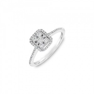 Ring Κ18 with Brilliant