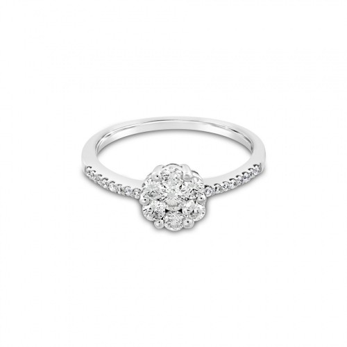 Ring Κ18 with Brilliant