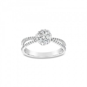 Ring Κ18 with Brilliant