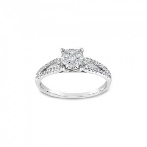 Ring Κ18 with Brilliant