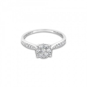 Ring Κ18 with Brilliant