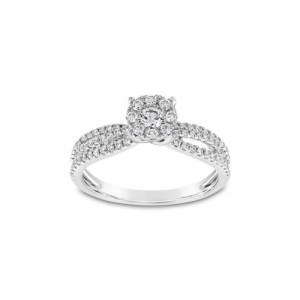 Ring Κ18 with Brilliant