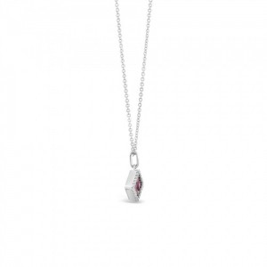 Necklace Κ18 with Brilliant & Ruby