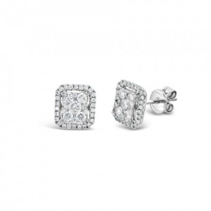 Earrings Κ18 with Brilliant