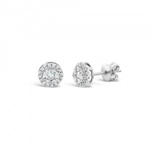 Earrings Κ18 with Brilliant