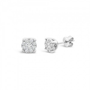 Earrings Κ18 with Brilliant