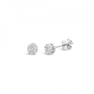 Earrings Κ18 with Brilliant