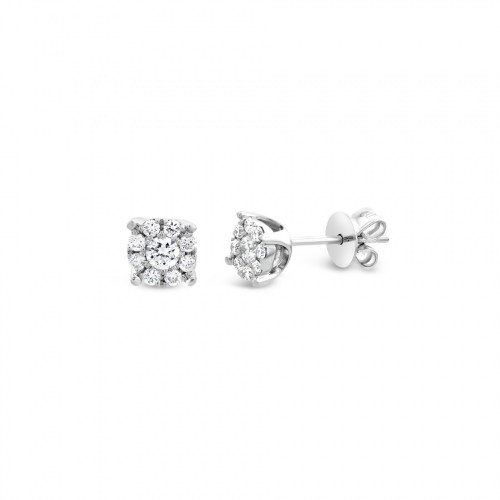 Earrings Κ18 with Brilliant