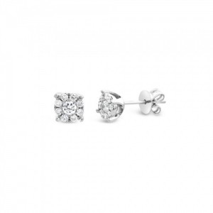 Earrings Κ18 with Brilliant