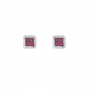 Earrings Κ18 with Brilliant