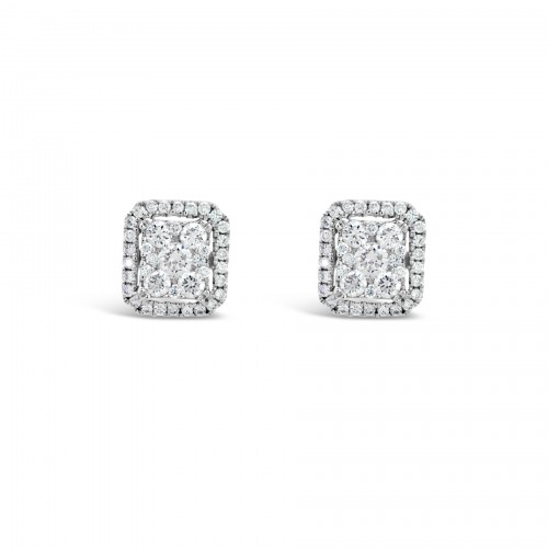 Earrings Κ18 with Brilliant