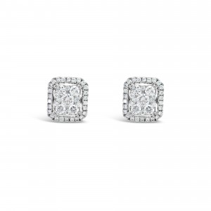 Earrings Κ18 with Brilliant