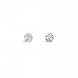 Earrings Κ18 with Brilliant