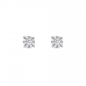 Earrings Κ18 with Brilliant