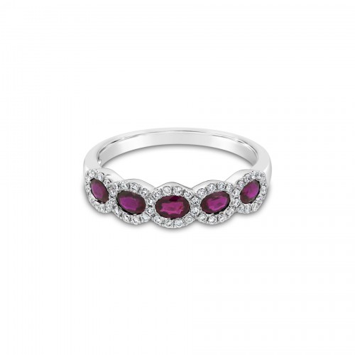 Ring Κ18 with Brilliant & Ruby